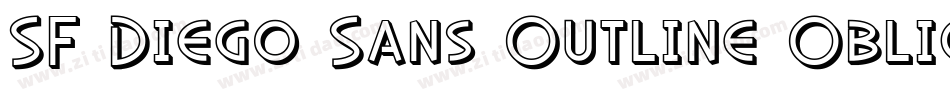 SF Diego Sans Outline Oblique字体转换